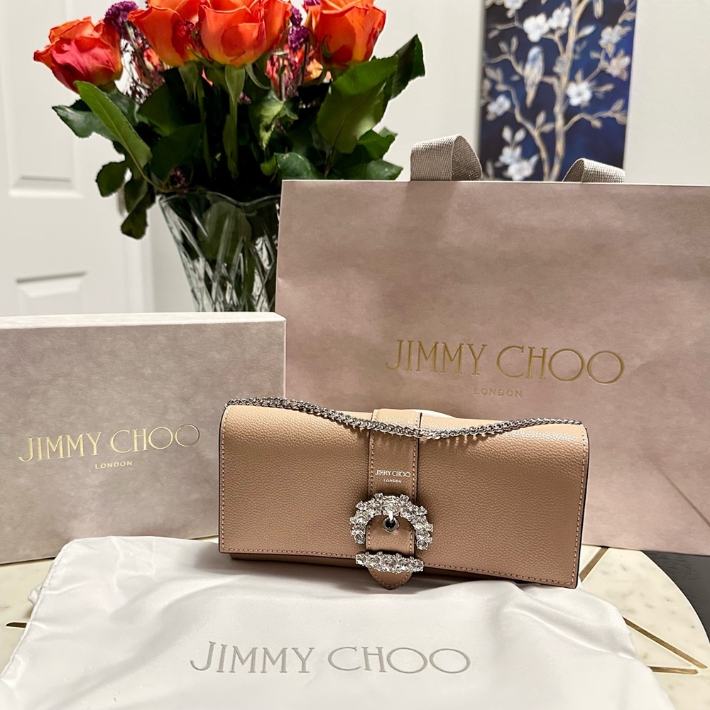 Jimmy Choo Nude wallet with chain Bag